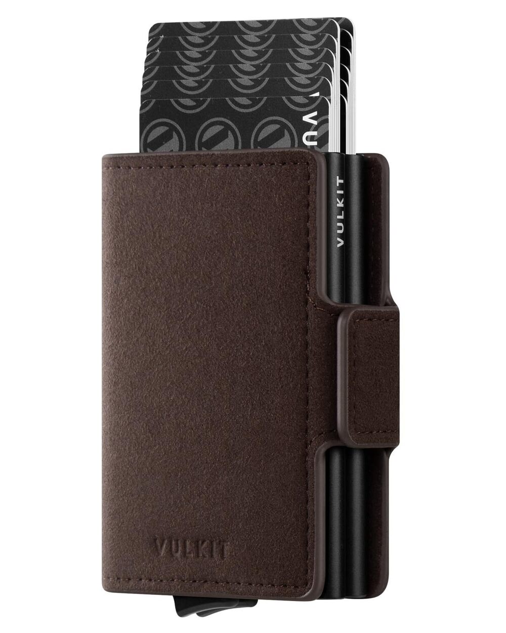 1804 Credit Card Holder RFID Blocking Leather Automatic Pop Up Wallet